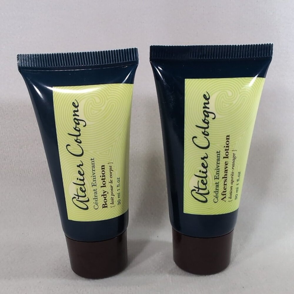 Atelier Cologne Cedrat Enivrant Aftershave Lotion Body Lotion NEW Set 30ml 1floz